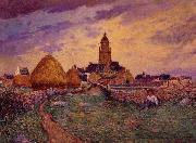 unknow artist Path in Front of the Church of Croisic Spain oil painting artist